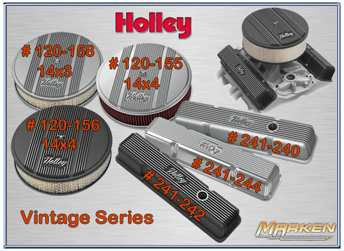 Holley Vintage Series Air Cleaners and Small Block Chevrolet Finned